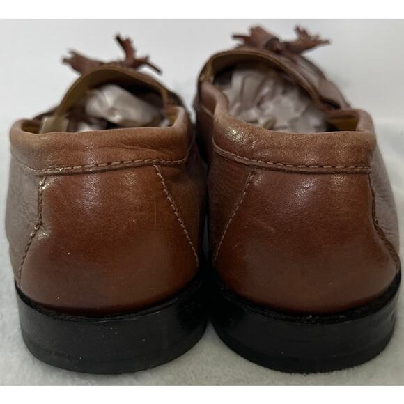 COLE HAAN Cognac Brown Tassel Loafers Men\'s 10.5 Leather Slip On Shoes main image 2
